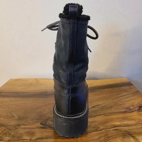 Miu Miu Combat Leather Winter Boots - Picture 7 of 13